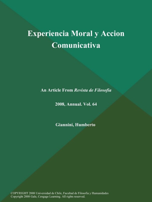 Experiencia Moral y Accion Comunicativa
