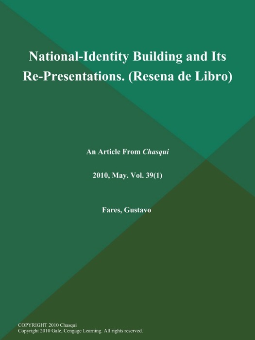 National-Identity Building and Its Re-Presentations (Resena de Libro)