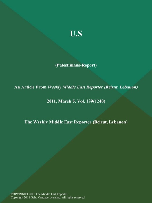 U.S (Palestinians-Report)