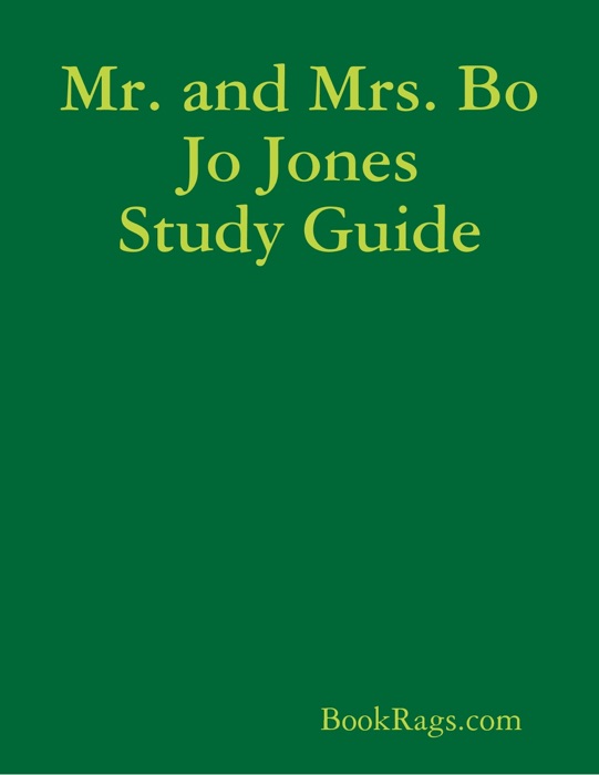 Mr. and Mrs. Bo Jo Jones Study Guide