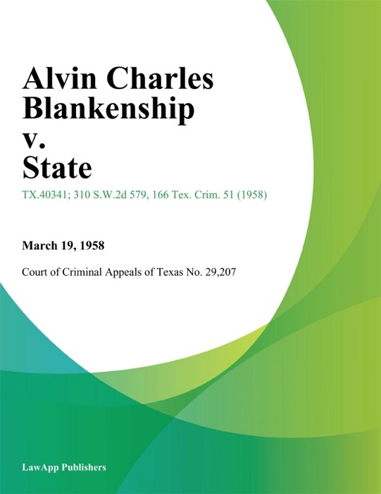 Alvin Charles Blankenship v. State