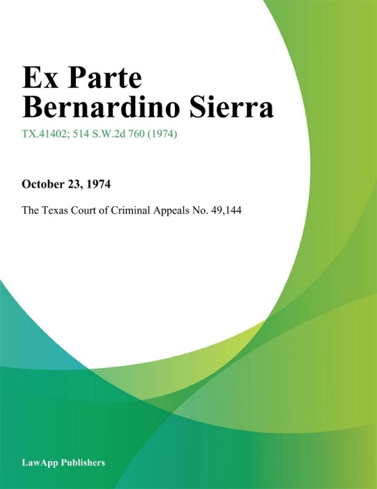 Ex Parte Bernardino Sierra