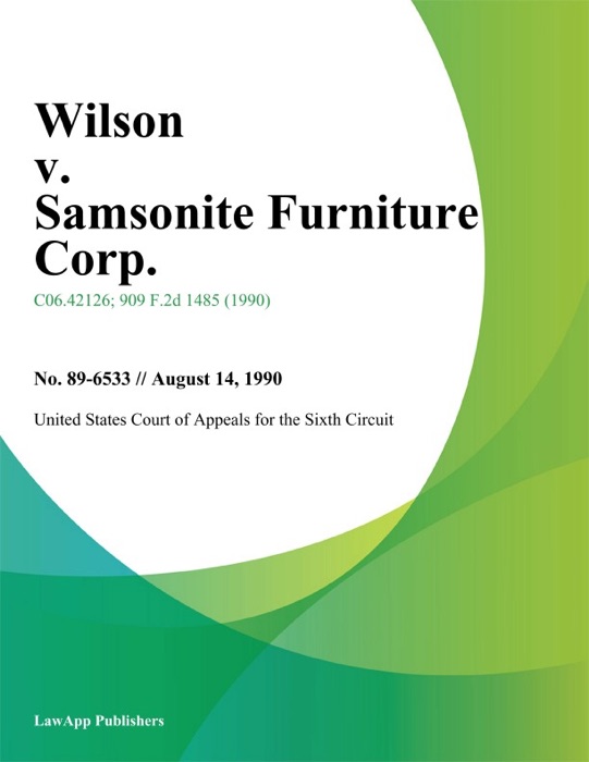 Wilson v. Samsonite Furniture Corp.