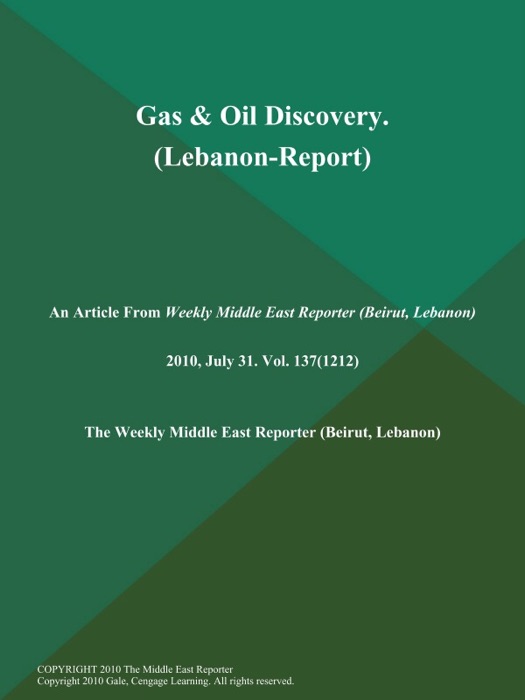 Gas & Oil Discovery (Lebanon-Report)