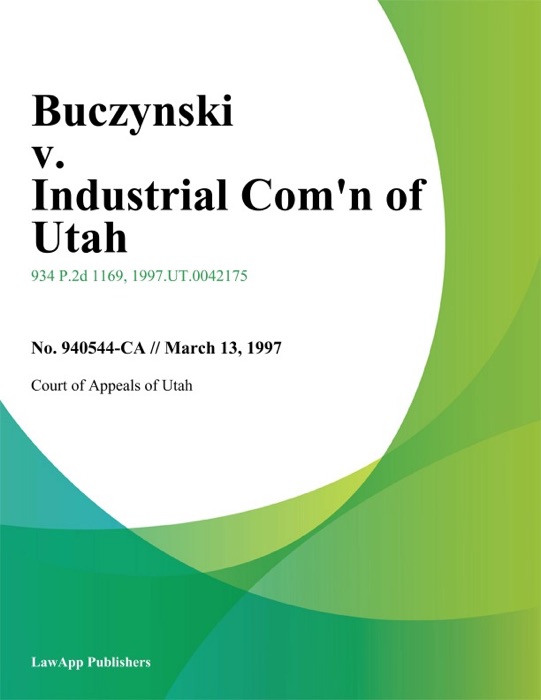 Buczynski V. Industrial Com'n Of Utah