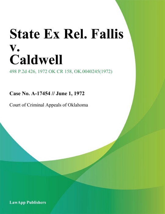 State Ex Rel. Fallis v. Caldwell