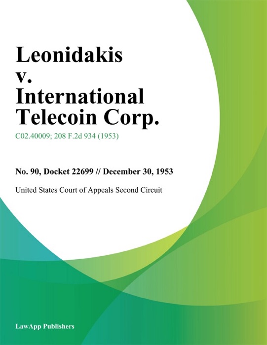Leonidakis v. International Telecoin Corp.