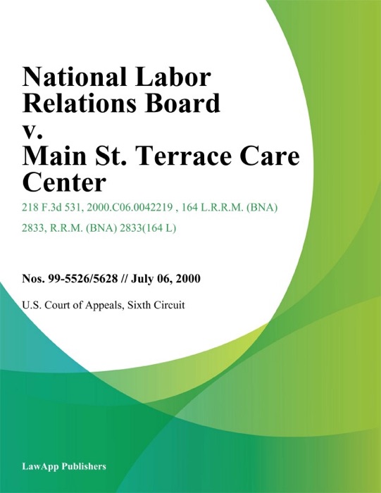 National Labor Relations Board V. Main St. Terrace Care Center