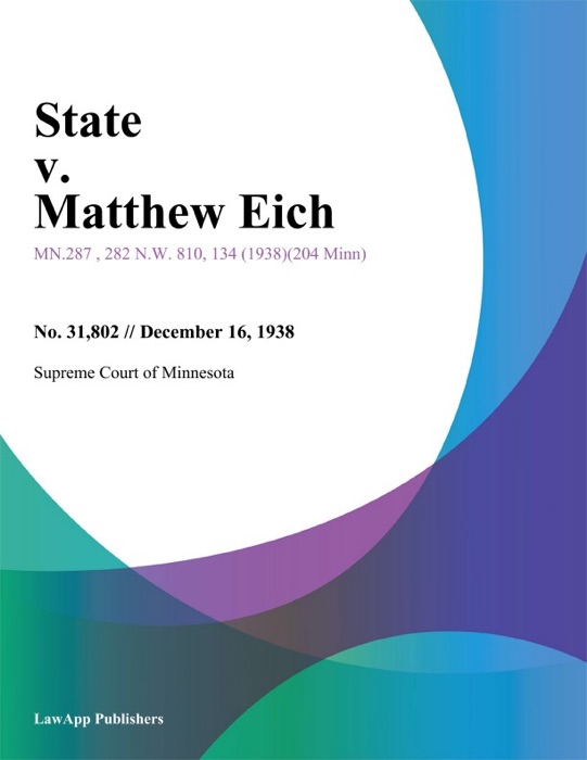 State v. Matthew Eich.