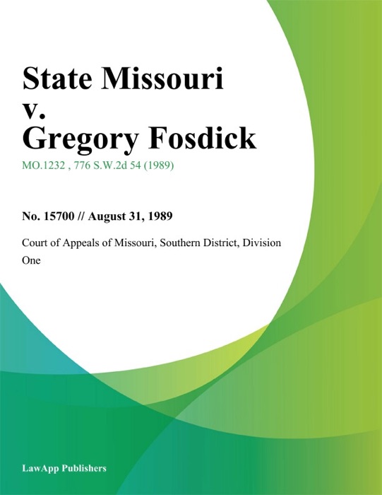 State Missouri v. Gregory Fosdick