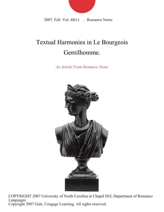 Textual Harmonies in Le Bourgeois Gentilhomme.