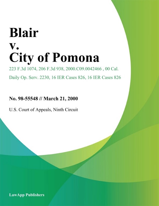 Blair v. City of Pomona