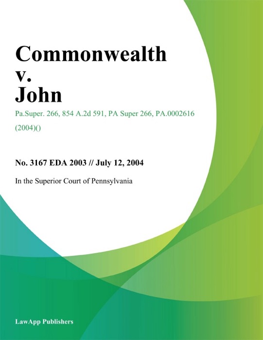 Commonwealth v. John