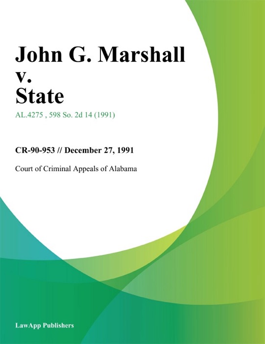 John G. Marshall v. State