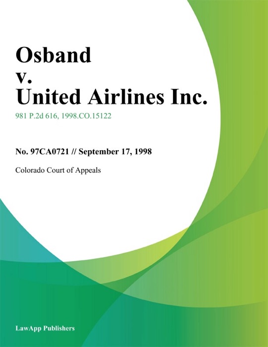 Osband V. United Airlines Inc.