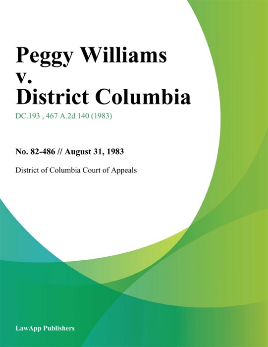 Peggy Williams v. District Columbia