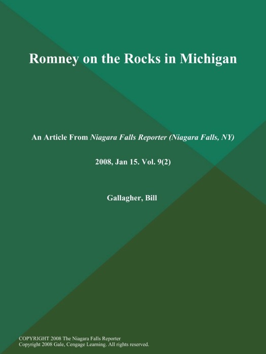 Romney on the Rocks in Michigan