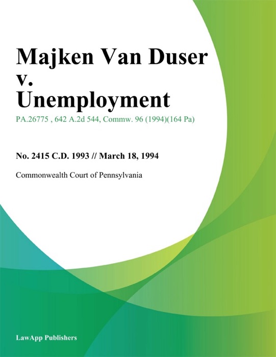 Majken Van Duser v. Unemployment