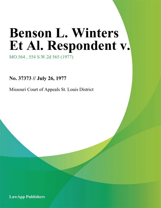 Benson L. Winters Et Al. Respondent V.