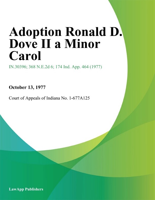 Adoption Ronald D. Dove II a Minor Carol