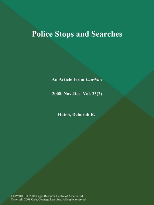 Police Stops and Searches