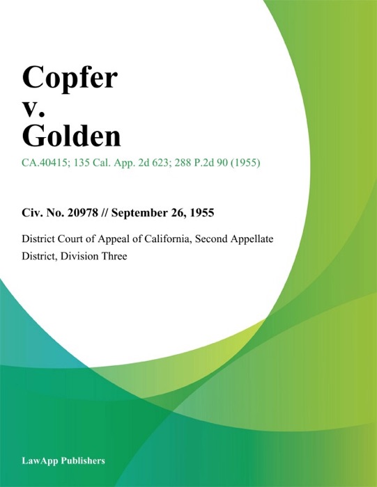 Copfer V. Golden