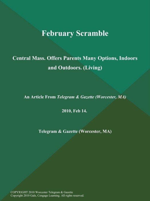 February Scramble; Central Mass. Offers Parents Many Options, Indoors and Outdoors (Living)