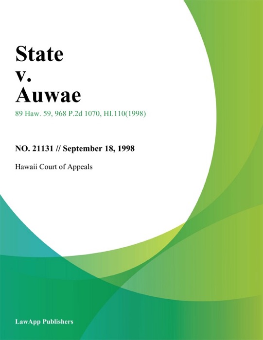 State V. Auwae