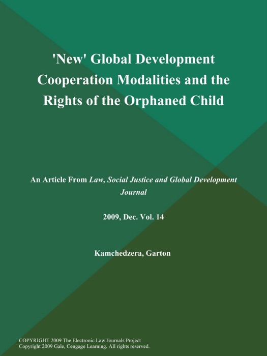 New' Global Development Cooperation Modalities and the Rights of the Orphaned Child