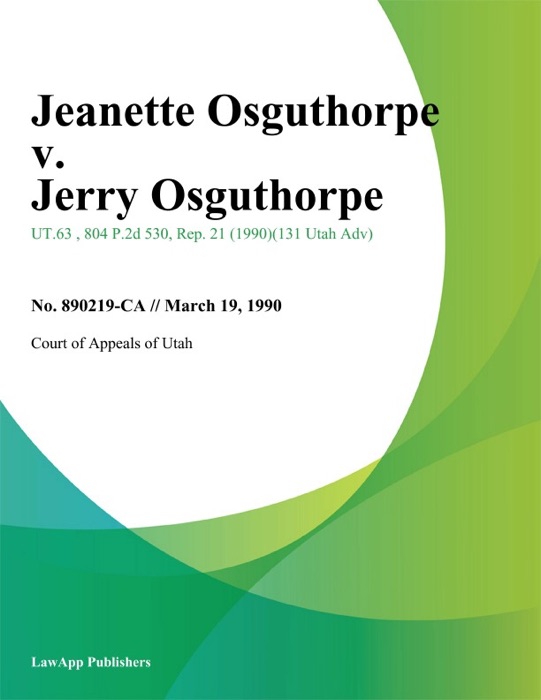 Jeanette Osguthorpe v. Jerry Osguthorpe