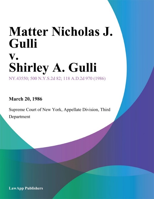 Matter Nicholas J. Gulli v. Shirley A. Gulli