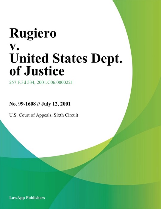Rugiero v. United States Dept. of Justice