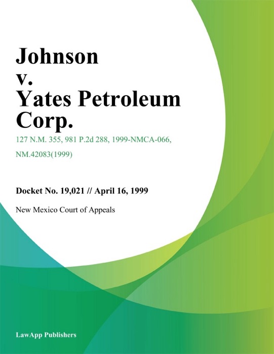 Johnson v. Yates Petroleum Corp.