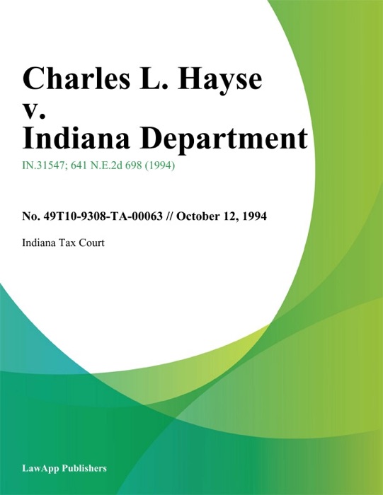 Charles L. Hayse v. Indiana Department