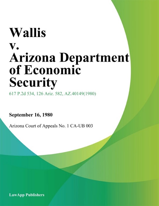 Wallis v. Arizona Department of Economic Security