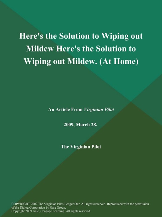 Here's the Solution to Wiping out Mildew Here's the Solution to Wiping out Mildew (At Home)