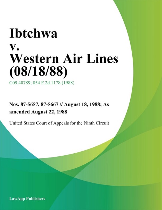 Ibtchwa v. Western Air Lines