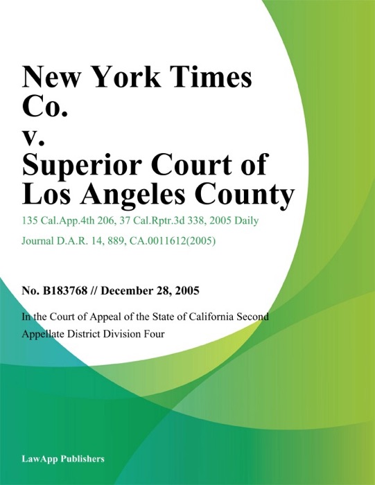 New York Times Co. v. Superior Court of Los Angeles County