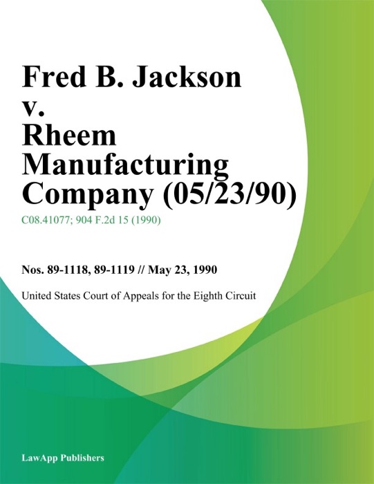 Fred B. Jackson v. Rheem Manufacturing Company