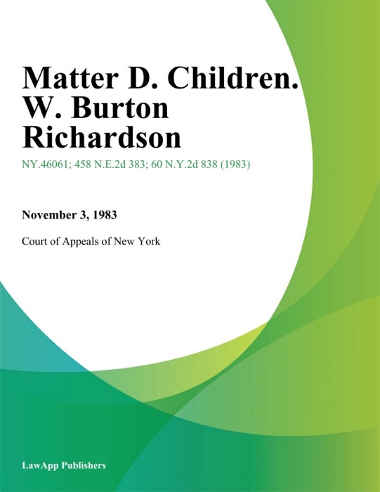 Matter D. Children. W. Burton Richardson