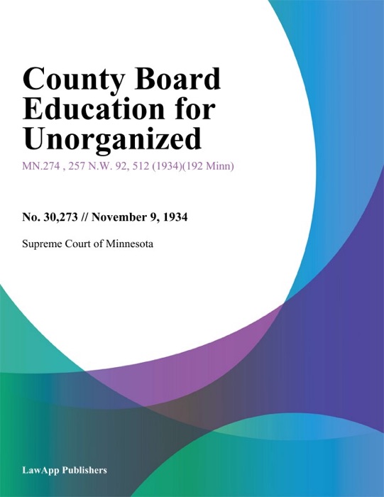 County Board Education for Unorganized