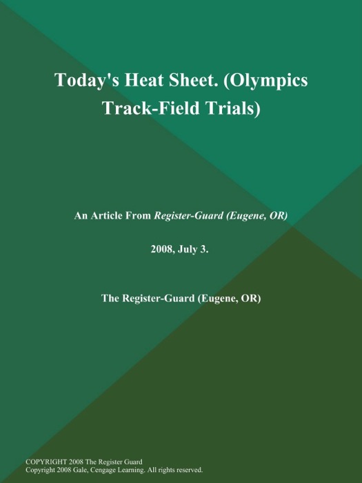 Today's Heat Sheet (Olympics Track-Field Trials)