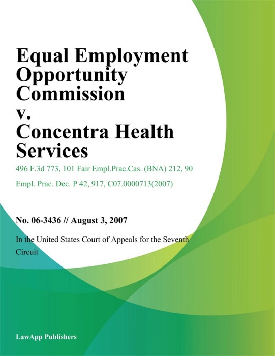 Equal Employment Opportunity Commission V. Concentra Health Services
