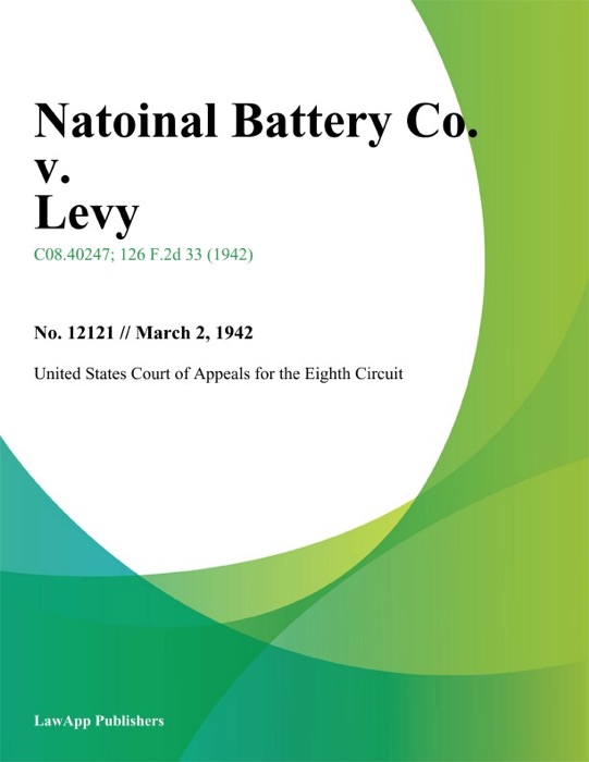 Natoinal Battery Co. v. Levy