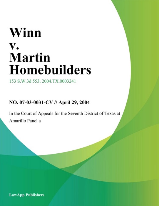 Winn v. Martin Homebuilders