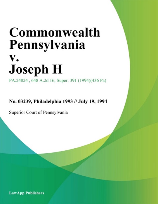 Commonwealth Pennsylvania v. Joseph H