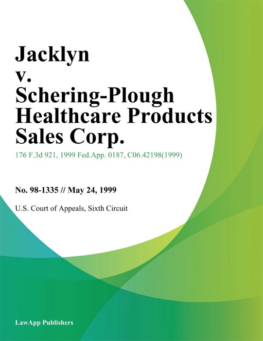 Jacklyn V. Schering-Plough Healthcare Products Sales Corp.