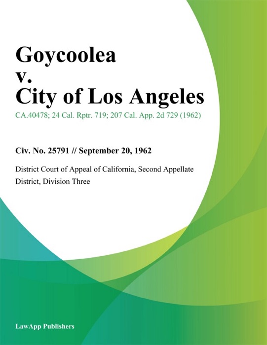 Goycoolea v. City of Los Angeles