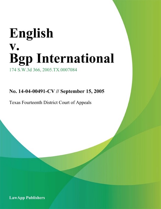 English v. Bgp International