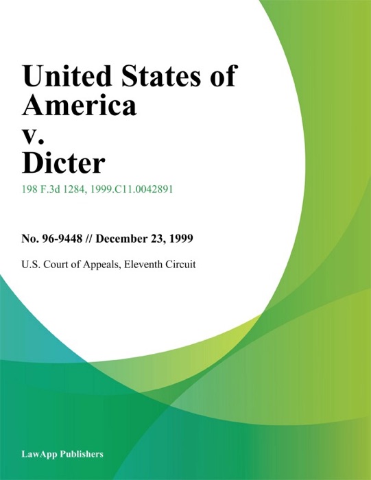 United States Of America V. Dicter